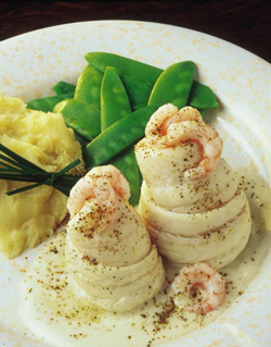 Recipe for Baked Lemon Sole and Prawns